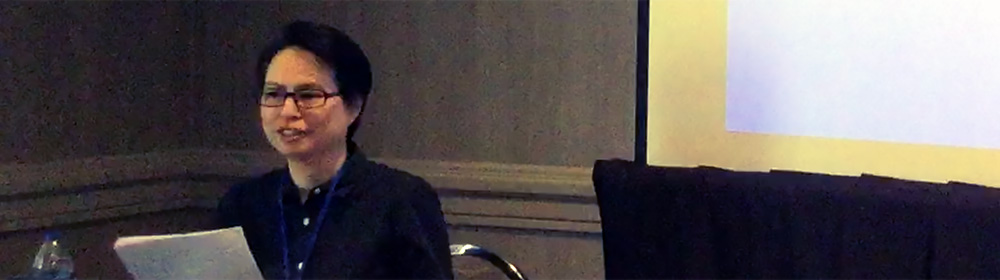 Peng-Yi during presentation